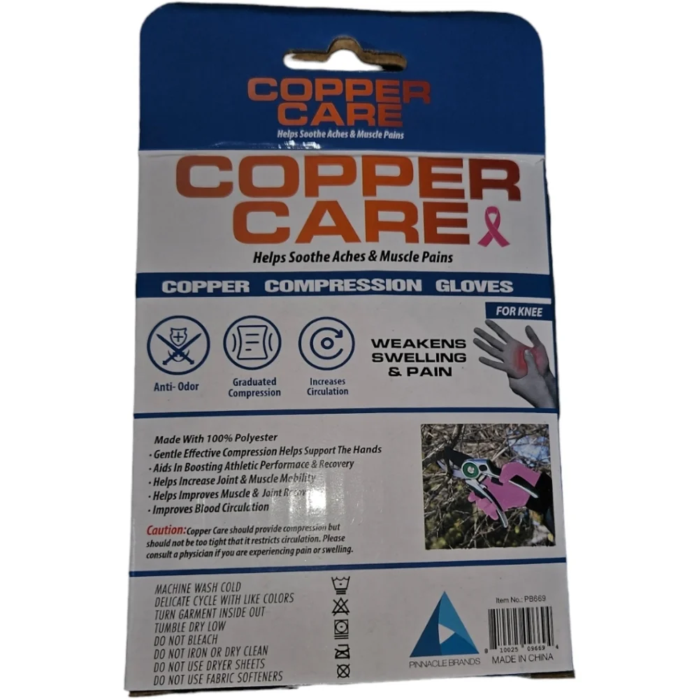 NWT Copper Care Copper Compression Gloves 2 Pack